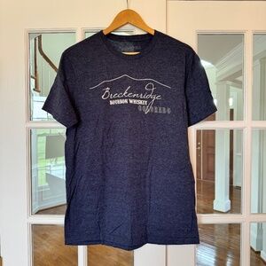 Men's Breckenridge Bourbon Whiskey Colorado Graphic Tee, Navy, Large